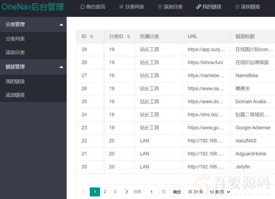 PHP+SQLite3简约导航源码