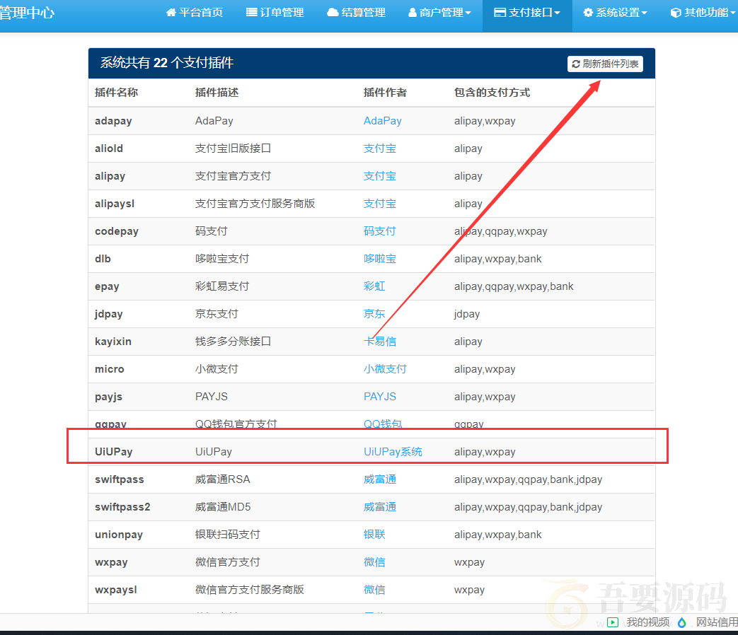 首发UiUPay三方支付对接彩虹易支付插件